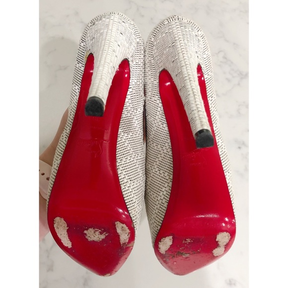 Christian Louboutin Raffia Daffodile Heels SZ 36 - Picture 14 of 16